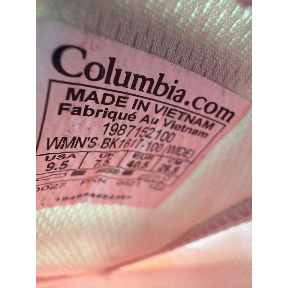 Columbia PFG Tamiami Women 9.5 Wide White Red Fishing‎ Boat Shoes BK1617-100
